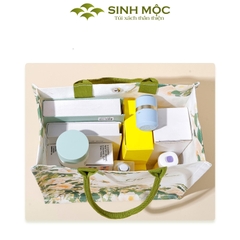 Túi vải canvas chống nước hoa trà, túi xách nữ đẹp thời trang đi làm đi chơi – M3002