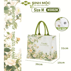 Túi vải canvas chống nước hoa trà, túi xách nữ đẹp thời trang đi làm đi chơi – M3002