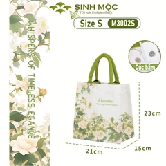 Túi vải canvas chống nước hoa trà, túi xách nữ đẹp thời trang đi làm đi chơi – M3002