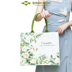 Túi vải canvas chống nước hoa trà, túi xách nữ đẹp thời trang đi làm đi chơi – M3002