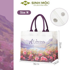 Túi xách canvas hoa hồng núi chống nước thời trang đi chơi – M3075