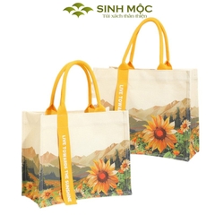 Túi xách canvas hoa hướng dương túi vải chống nước thời trang năng động – M3078
