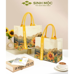 Túi xách canvas hoa hướng dương túi vải chống nước thời trang năng động – M3078