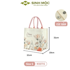 Túi xách, túi canvas, túi đi biển, túi du lịch - M3071 (Hoa cúc)