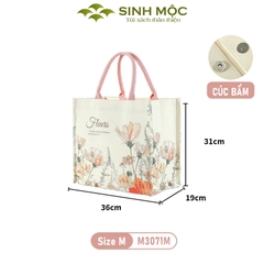 Túi xách, túi canvas, túi đi biển, túi du lịch - M3071 (Hoa cúc)