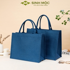 Túi linen to cỡ lớn chống thấm nước – túi xách thời trang đựng nhiều đồ - M3305B (linen xanh)