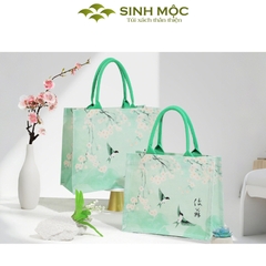 Túi xách nữ túi canvas chim én hoa đào thời trang chống nước – M3004