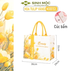 Túi xách nữ túi canvas chống nước hoa Tulip thời trang – M3001