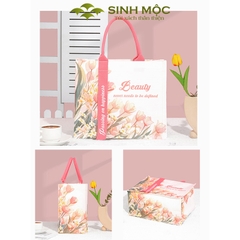 Túi xách nữ túi canvas chống nước hoa Tulip thời trang – M3001