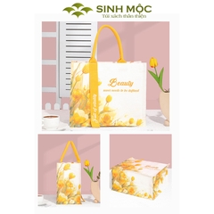 Túi xách nữ túi canvas chống nước hoa Tulip thời trang – M3001