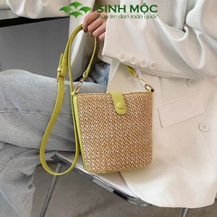 Túi cói đeo chéo, túi vintage, túi xách nữ đi biển Sinh Mộc - M3813