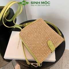 Túi cói đeo chéo, túi vintage, túi xách nữ đi biển Sinh Mộc - M3813