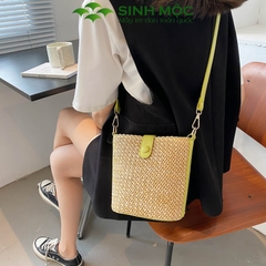 Túi cói đeo chéo, túi vintage, túi xách nữ đi biển Sinh Mộc - M3813