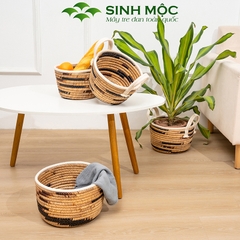 {Xuất khẩu} Giỏ lục bình đựng đồ, decor bàn làm việc, giỏ lục bình trồng cây - M1003