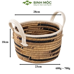 {Xuất khẩu} Giỏ lục bình đựng đồ, decor bàn làm việc, giỏ lục bình trồng cây - M1003