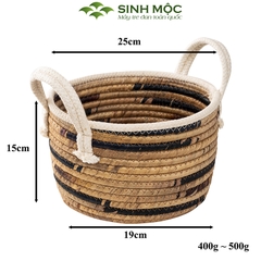 {Xuất khẩu} Giỏ lục bình đựng đồ, decor bàn làm việc, giỏ lục bình trồng cây - M1003