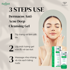 Sữa Rửa Mặt Hỗ Trợ Giảm Mụn Dermacos Anti Acne Deep Cleansing Gel 150ml