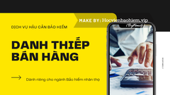 Slide thuyết trình về: Tại sao Tư vấn viên Bảo hiểm lại cần Danh thiếp Bán hàng