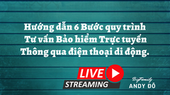 Hướng dẫn 6 Bước quy trình Tư vấn Bảo hiểm Trực tuyến thông qua điện thoại di động.