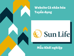 Mẫu Website cá nhân hóa dành cho Tuyển dụng Khởi nghiệp tại: Sun Life Việt Nam