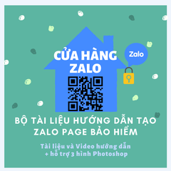 Bộ tài liệu hướng dẫn tạo Zalo Page Bảo hiểm chuyên nghiệp