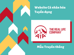 Mẫu Website cá nhân hóa dành cho Tuyển dụng Truyền thống tại: AIA Việt Nam