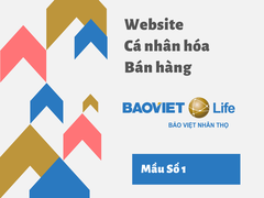 Mẫu Website cá nhân hóa dành cho Bán hàng số 1 tại: Bảo Việt
