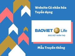 Mẫu Website cá nhân hóa dành cho Tuyển dụng Truyền thống tại: Bảo Việt