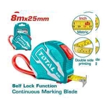 Thước kéo  thép nền  vàng  8mx25mm