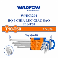 Bộ 9 chìa lục giác sao T10-T50 wadfow WHK3291