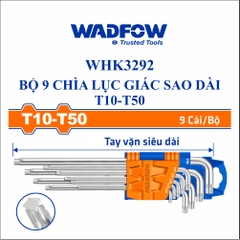 Bộ 9 chìa lục giác sao dài T10-T50 wadfow WHK3292