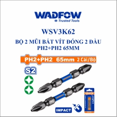 Bộ 2 Mũi bắt vít đóng 2 đầu PH2+PH2 65mm wadfow WSV3K62