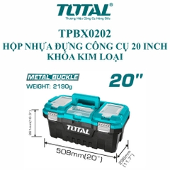 Hộp nhựa đựng công cụ 20 inch khóa kim loại - TPBX0202
