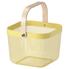 Giỏ Risatorp IKEA Basket 25x26x18 cm Light Yellow Màu Vàng