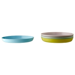 Set 6 Đĩa Nhựa Tròn Nhiều Màu Kalas Ikea 19cm