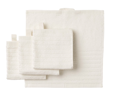 Set 3 khăn mặt  VAGSJON WSHCLTH 30X30 WHITE 4-P AP