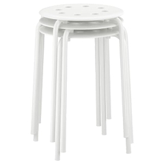 Ghế Đẩu Marious Ikea Nhỏ Gọn Màu Trắng 45cm