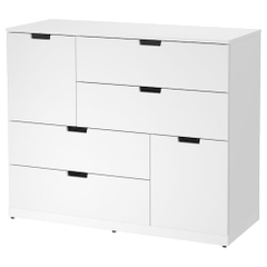 Tủ ngăn kéo Nordli màu trắng  120x99 cm