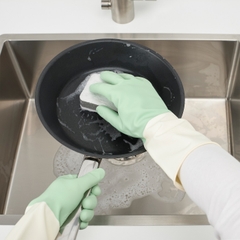 Găng tay cao su màu xanh size S RINNIG IKEA - găng tay rửa bát