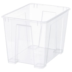 HỘP NHỰA TRONG SUỐT SAMLA IKEA 39x28x28 cm/22 l
