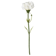 Hoa cẩm chướng giả Smycka trắng 30cm