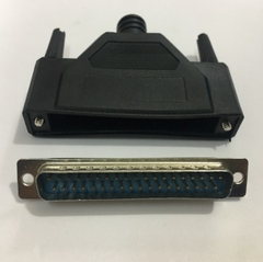 Bộ Rắc Hàn Cổng 37 Chân Hai Hàng Dương DB37 Male 2 Row 37Pin PVC Shell Kit Plug Connector Black