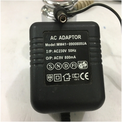 Bộ Chuyển Đổi Nguồn Adapter AC To AC 9V 800mA MW41-0900800UA Power Supply Connector Size 5.5mm x 2.1mm