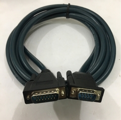 Cáp Điều Khiển RS232 DB9 Male to DB15 Male 2 Row 15Pin 28AWG E164571 Cable Green Length 3M