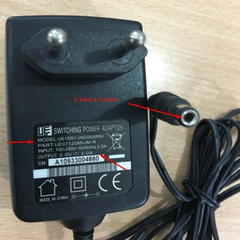 Adapter Original UE15W1-050200SPAV 5V 2A For Máy chấm công bằng thẻ cảm ứng AbriVISION ABS 300 Connector Size 5.5mm x 2.5mm