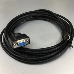 Cáp C3M5P10-DB9F0-M50M0 Dài 3M 10ft RS232 Data Shielded Cable Connector Mini Din 5 Pin Plug to DB9 Female For GP/LP Communication Cable