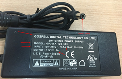 Adapter Original Gospell GP306A-120-500 12V 5A For Cisco 881 881W 887 888 891 891W Router Connector Size 5.5mm x 2.5mm