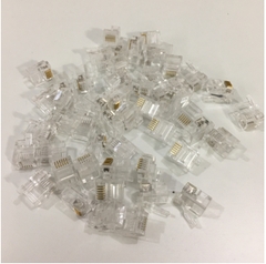 Đầu Bấm RJ12 6P6C Lẫy Khóa Trái RJ12 DEC Left  OFFSET Modular Connector 6P6C Cable Head Plug Gold Plated 100pcs/Lot