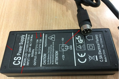 Adapter Original CS Power CS-12/1500-05-A 5V-12V 1.5A Connector Size 4Pin 10mm Mini Din