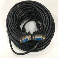 Cáp VGA 3+5 KTT Cable HD15 Female to Female VGA For Projection TV Computer Monitor Black Length 25M
